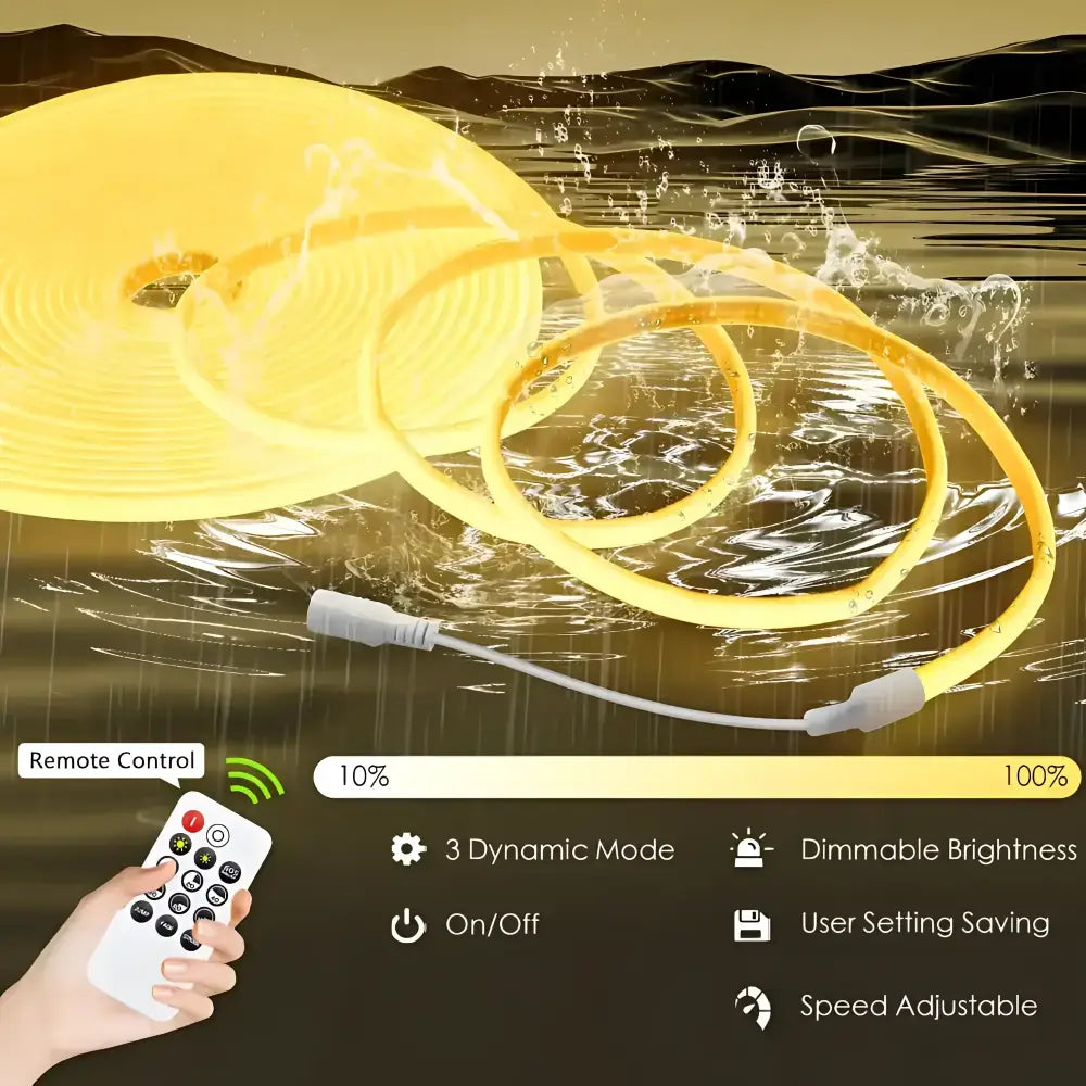 LumaFlex Linea AquaDim 3000K IP67 – Waterproof Dimmable LED Strip Light Kit