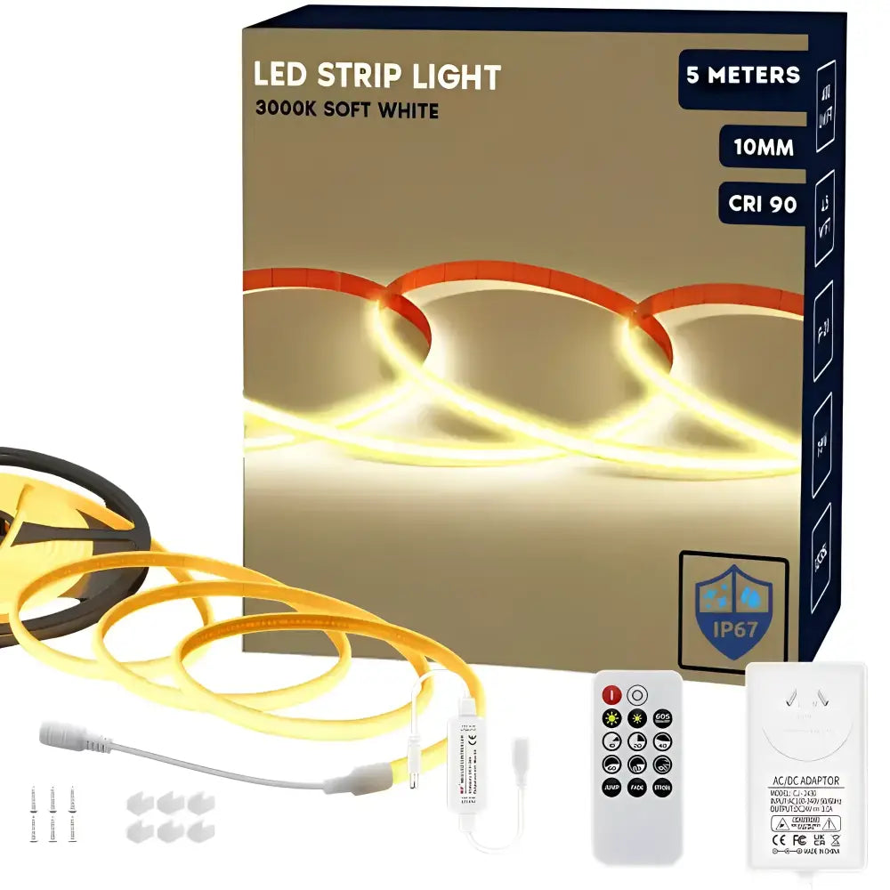 LumaFlex Linea AquaDim 3000K IP67 – Waterproof Dimmable LED Strip Light Kit
