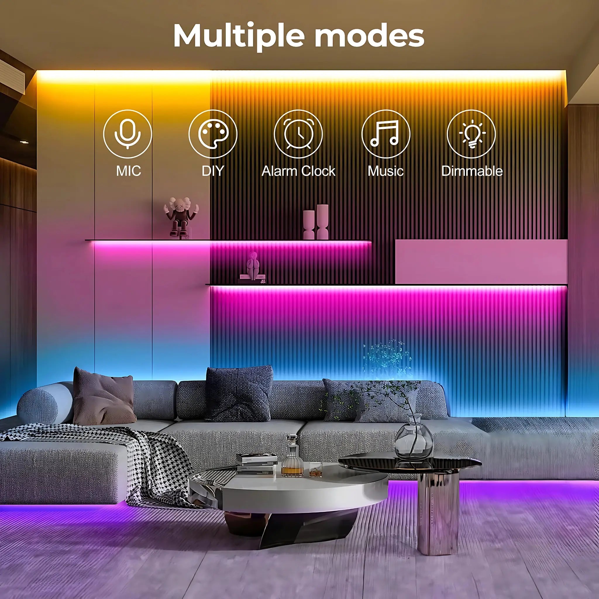 Lumaflex Vibe Rgb Neon Led Strip Light Kit Smart App