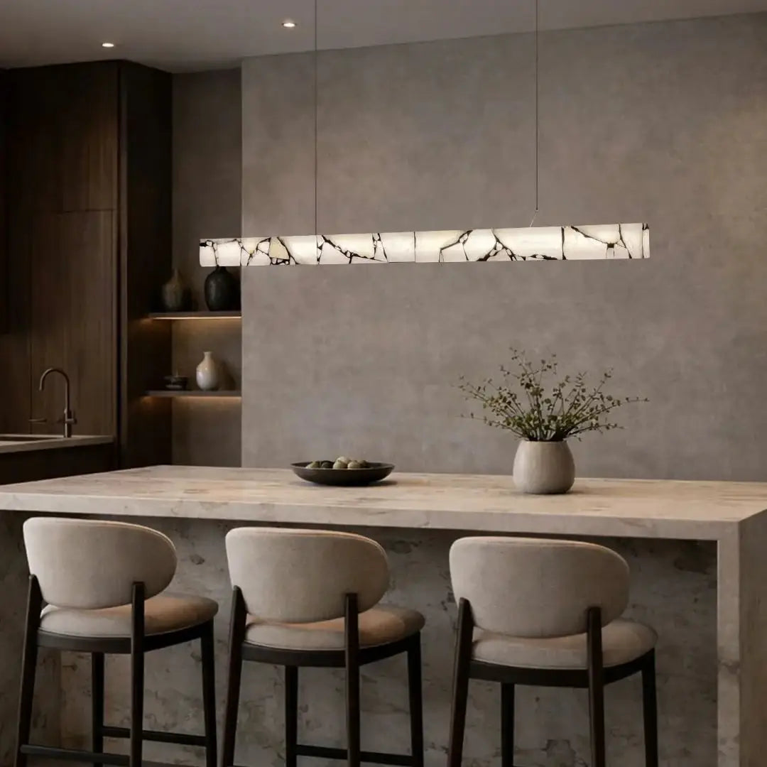 Luminara Alabaster Style Spanish Marble LED Pendant Light