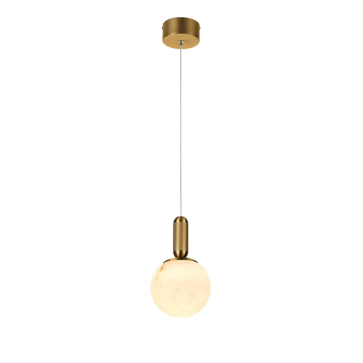 Green Earth Lighting Australia Pendant Light Lunar Brass 11W Spanish Marble LED Pendant Light LUNARBR