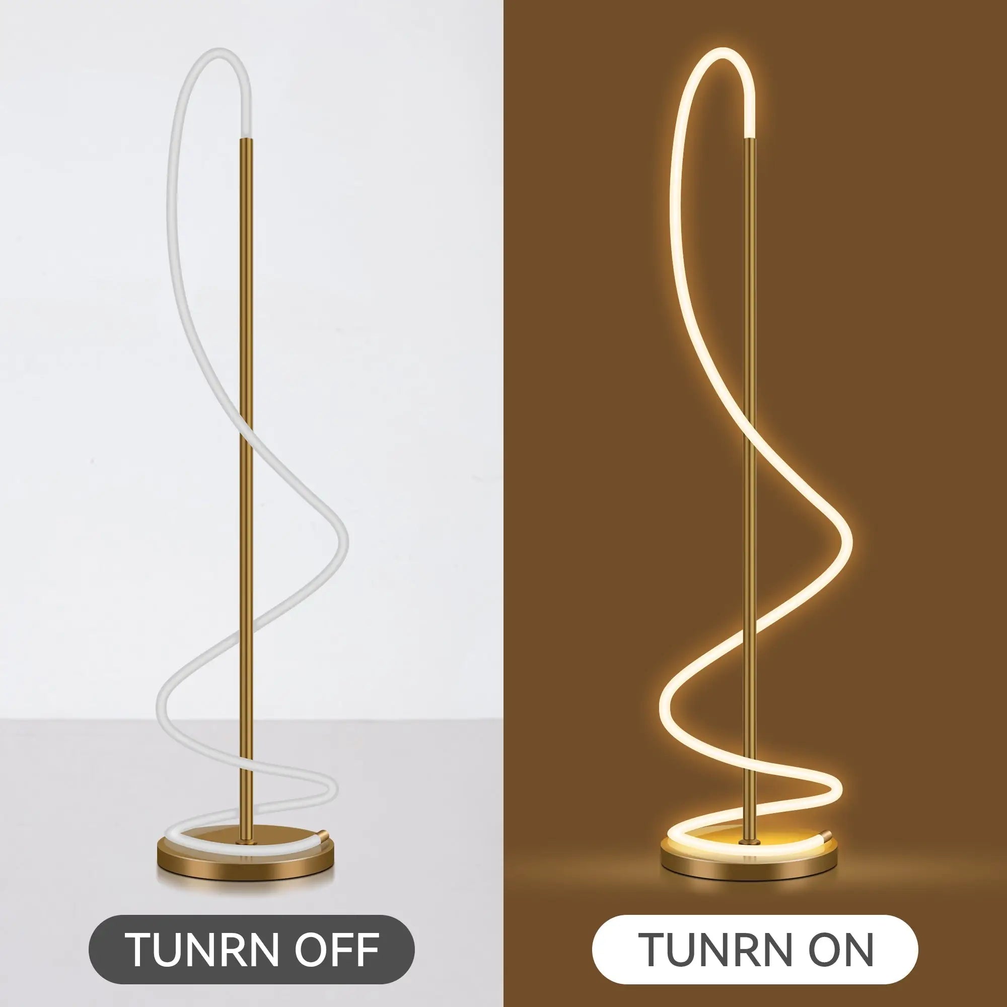 Lyona Led Floor Lamp - Gold Lexi Lighting