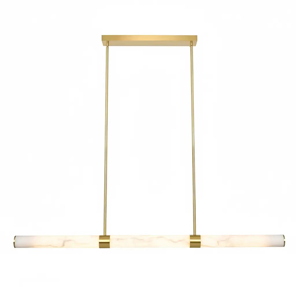 Madison 1500mm Brass Alabaster Spanish Marble LED Pendant Light