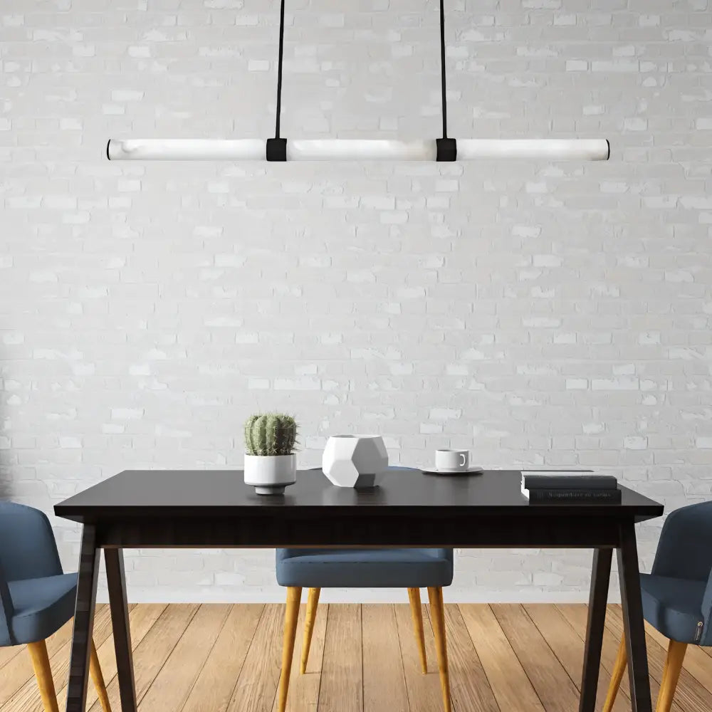Green Earth Lighting Australia Pendant Light MADISON Black 1500 Spanish Marble 40W Tri-Colour LED Pendant GE9026/BL