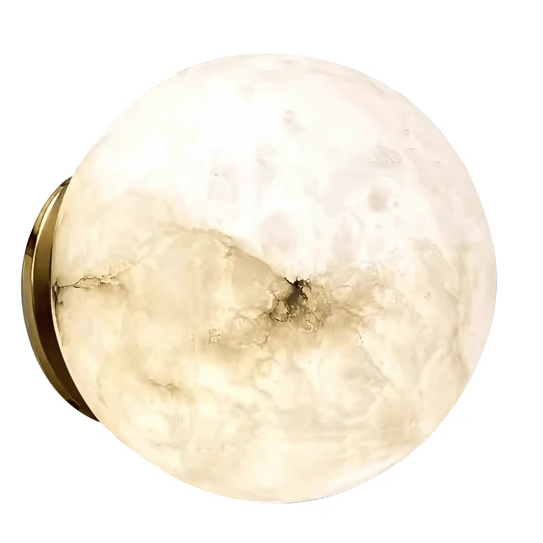 Green Earth Lighting Australia Wall Light Single Pack MADISON Brass Spanish Marble LED Wall Light MADWALLBR-1