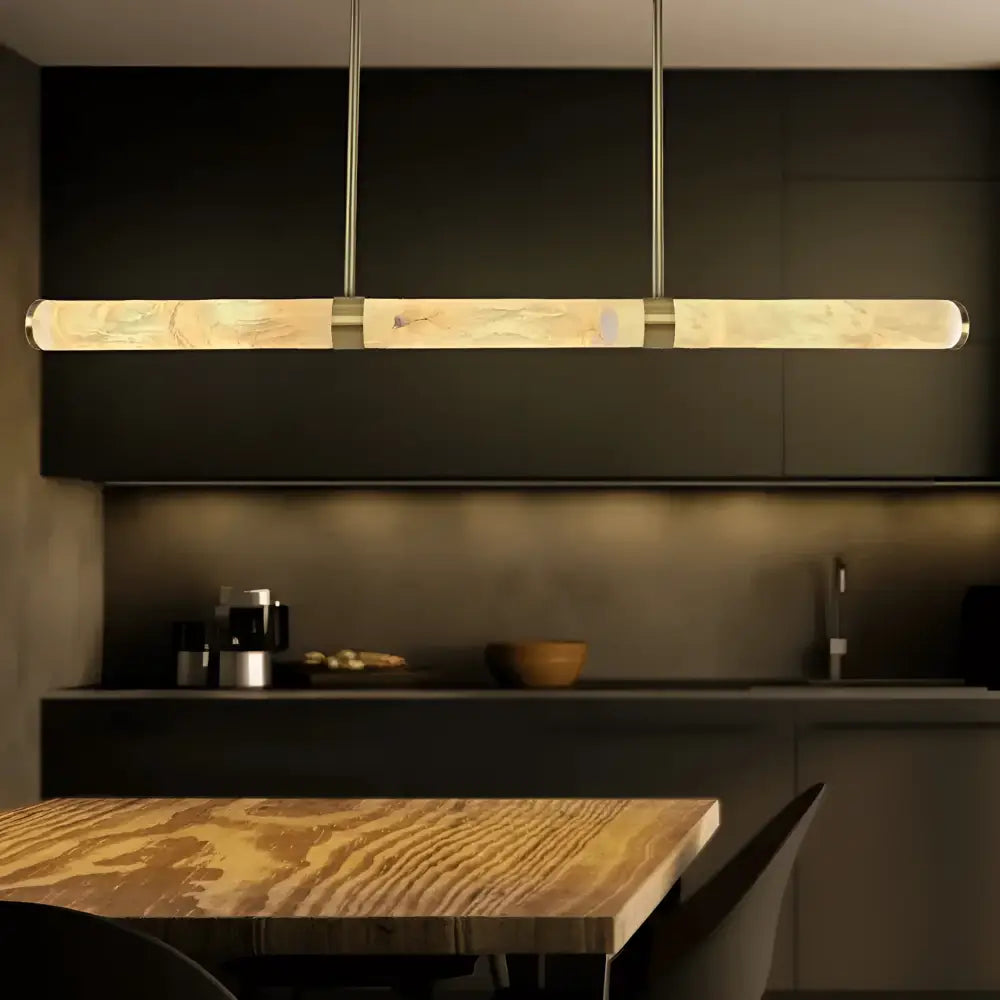Green Earth Lighting Australia Pendant Light MADISON Brass 1500 Spanish Marble 40W Tri-Colour LED Pendant GE9026/BR