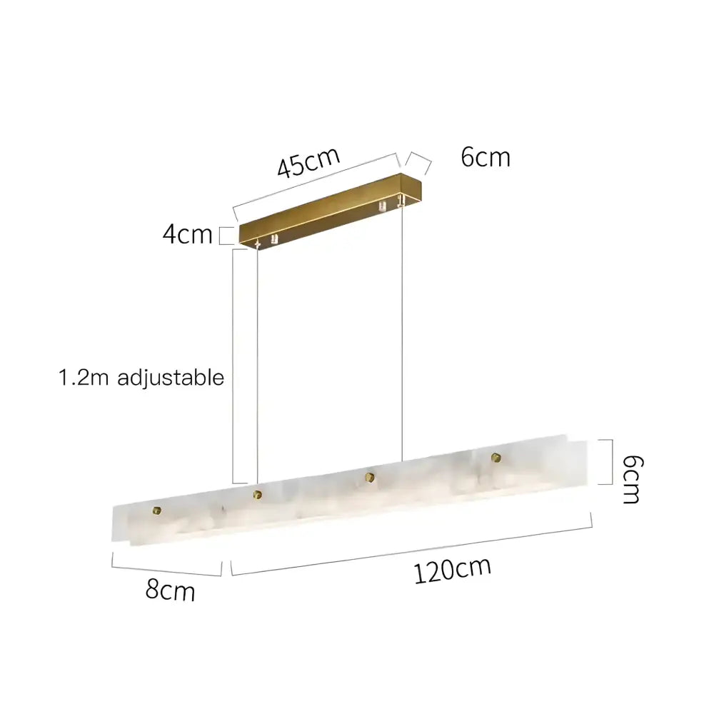 Green Earth Lighting Australia Pendant Light MADISON LUXE Brass Spanish Marble 1.2M Tri-Colour LED Pendant MADLUXEBR