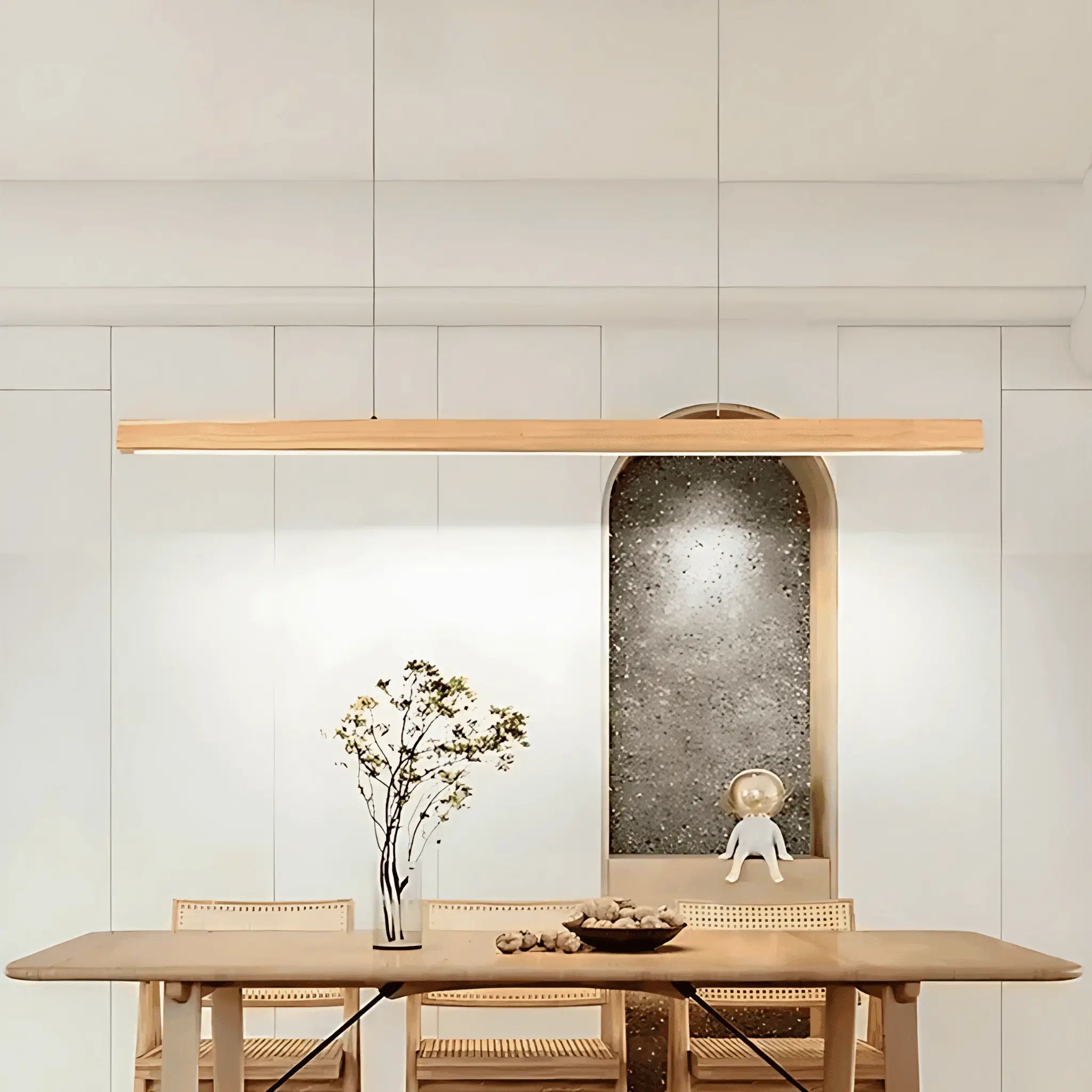 Maisie Natural Tri-colour Led Pendant Light Timber