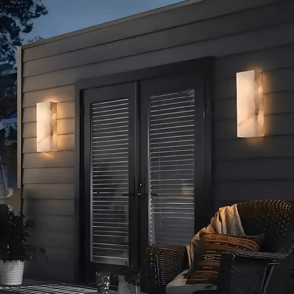 Green Earth Lighting Australia Exterior Wall Light MARBELLA IP65 Spanish Marble Exterior LED Wall Light