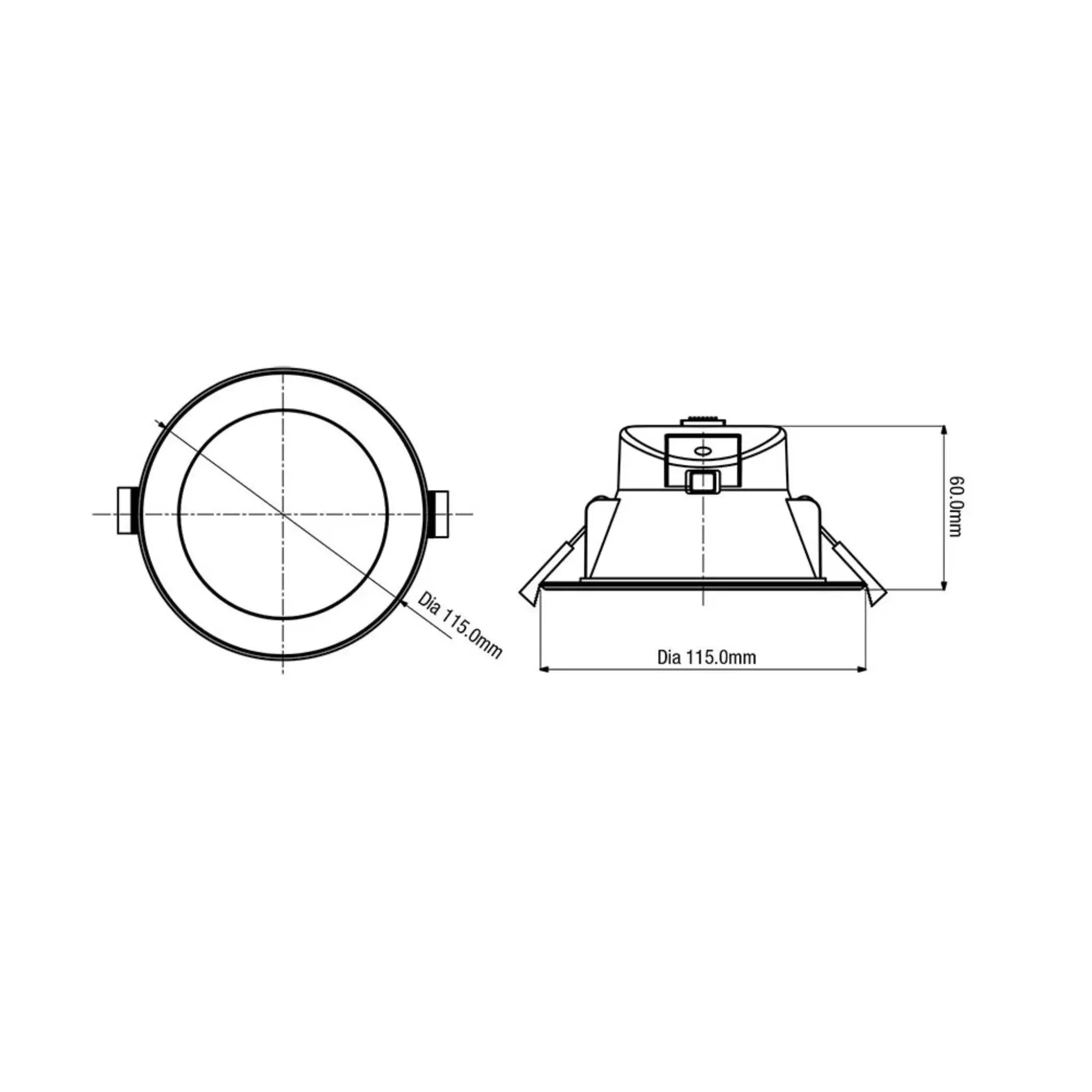 Martec Zone 9W Tri-Colour LED Dimmable Recessed Ceiling Light - 90mm