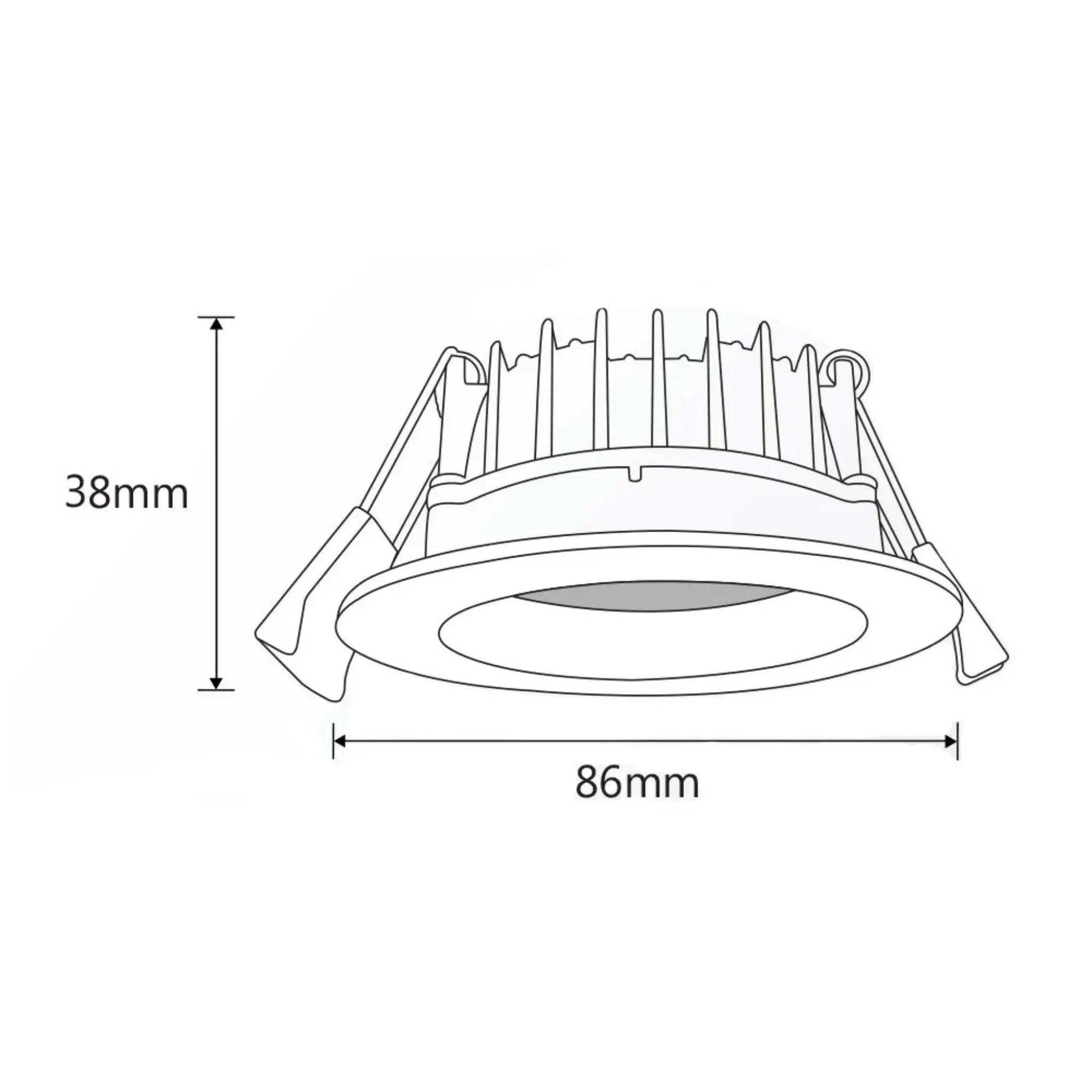 Martec Arte Mini 8W Tri-Colour LED Dimmable Recessed Ceiling Light - 70mm