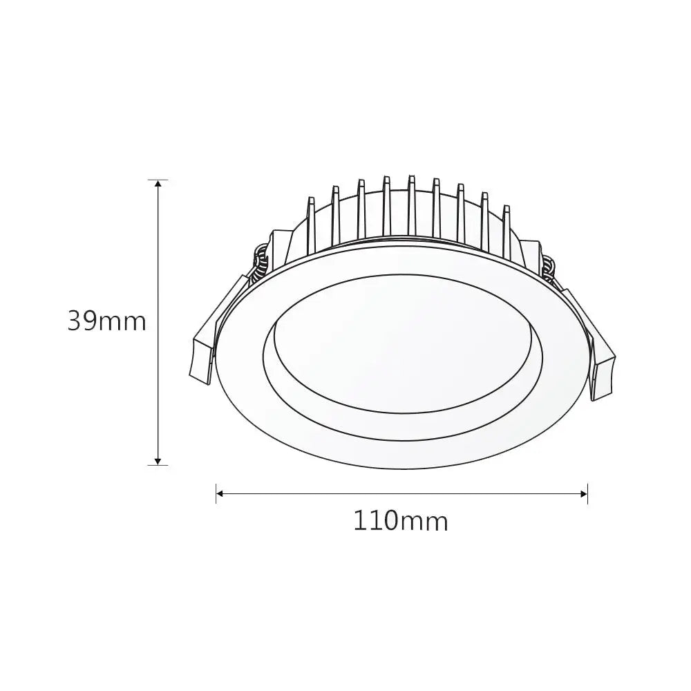 Martec Titan II 13W Quad-Colour LED Dimmable Recessed Ceiling Light - 90mm