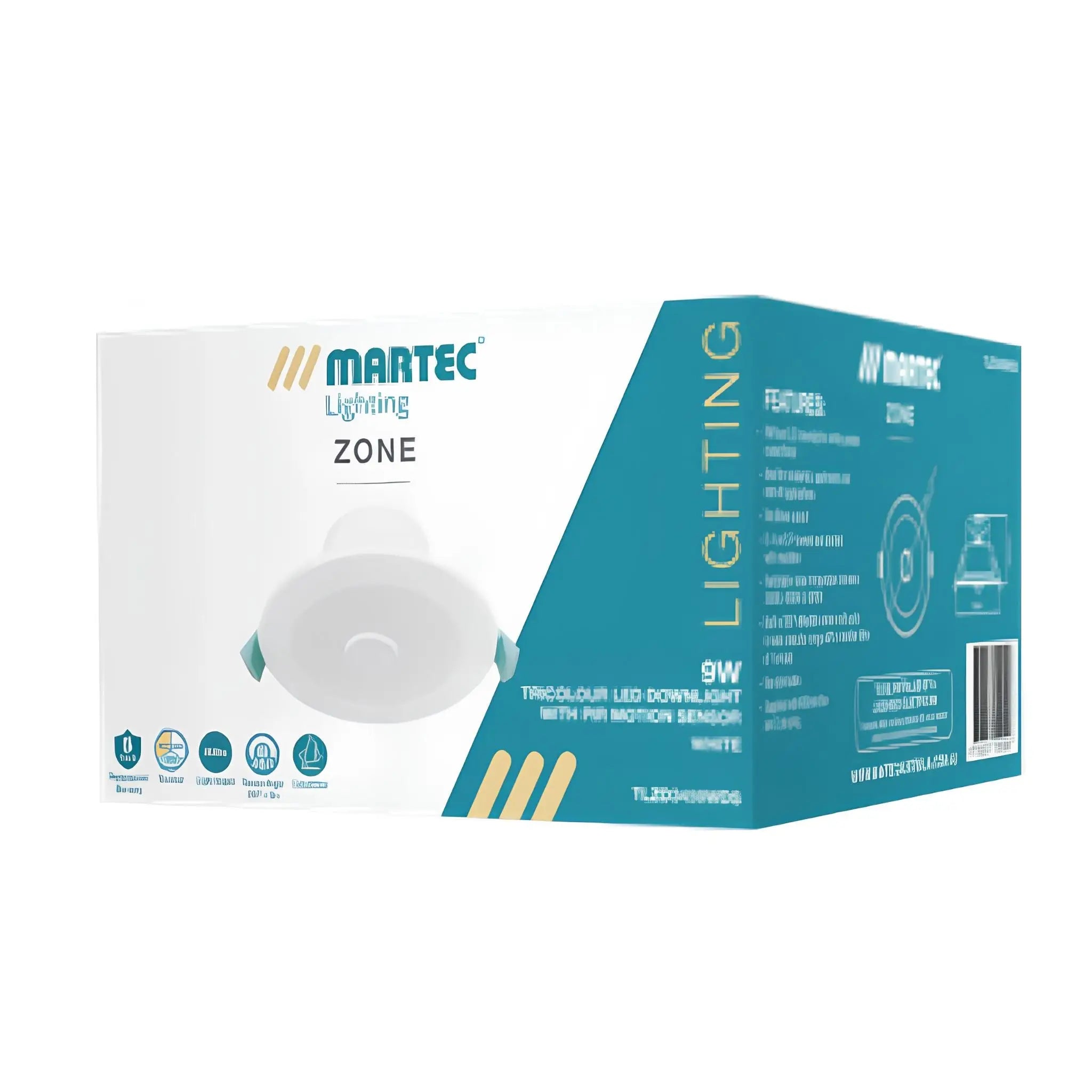 Martec Zone 9W Tri-Colour LED Dimmable Recessed Ceiling Light - 90mm