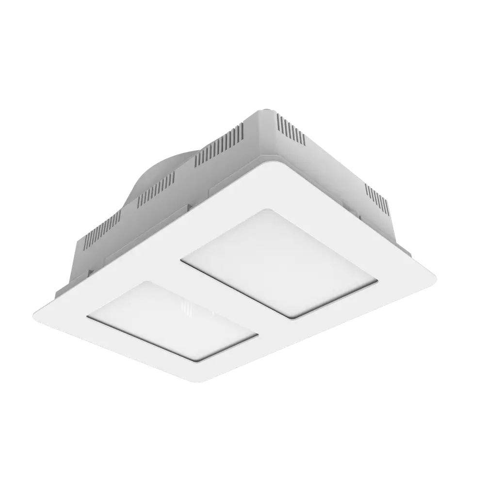 Martec Aspire II white square recessed LED light with frosted glass