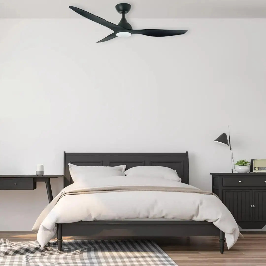 Martec Avoca 48” ceiling fan in Matt Black with dimmable CCT LED – greenearth.net.au