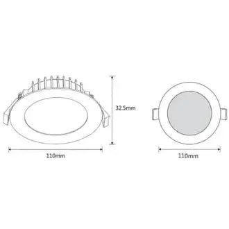 Martec Blitz Ii 13w Quadcolour Dimmable Recessed