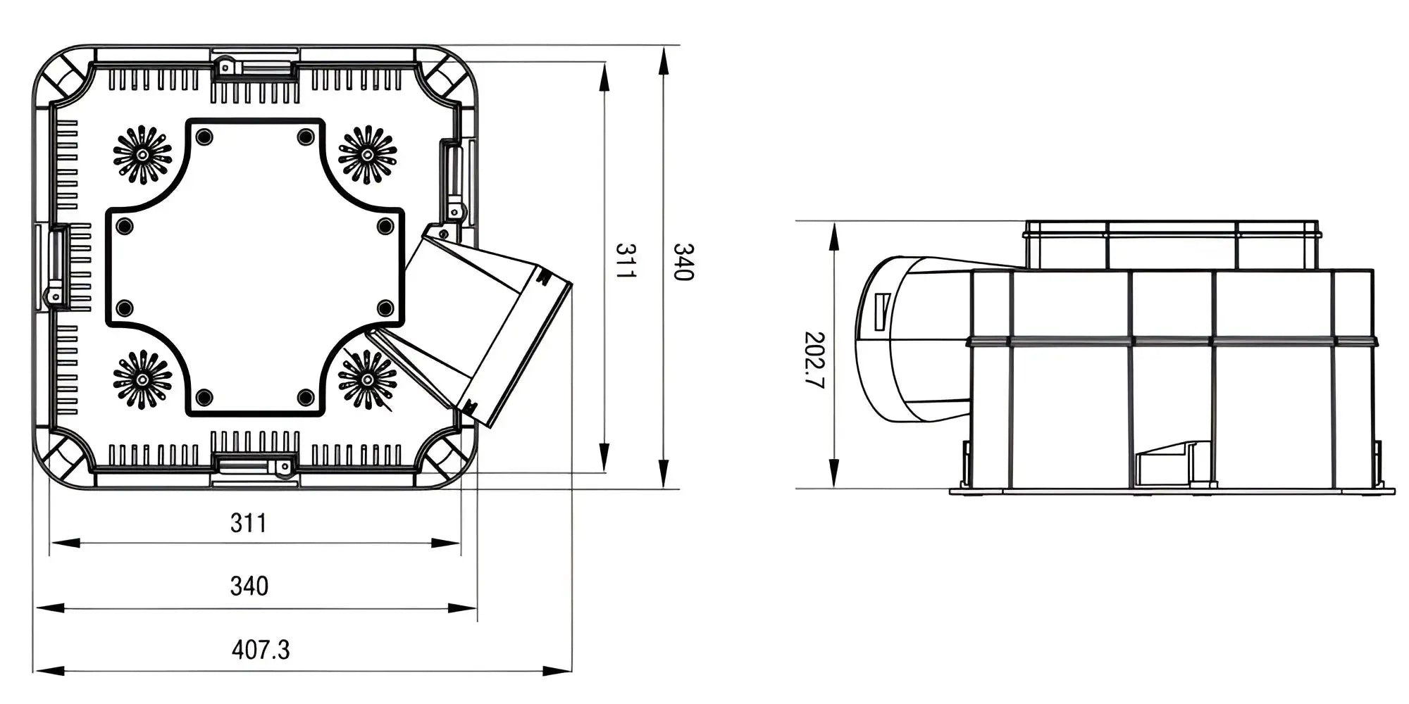 Martec Forme 4 Light 3-in-1 Bathroom Heater Exhaust Fan