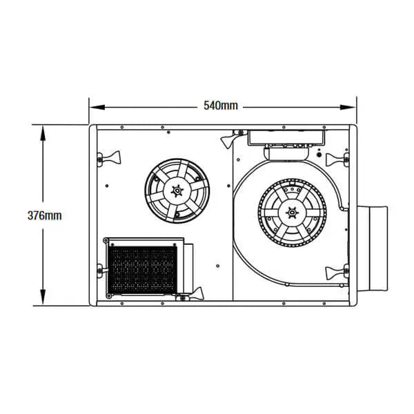 Martec Vapour 3-in-1 Bathroom Heater Exhaust Fan Light