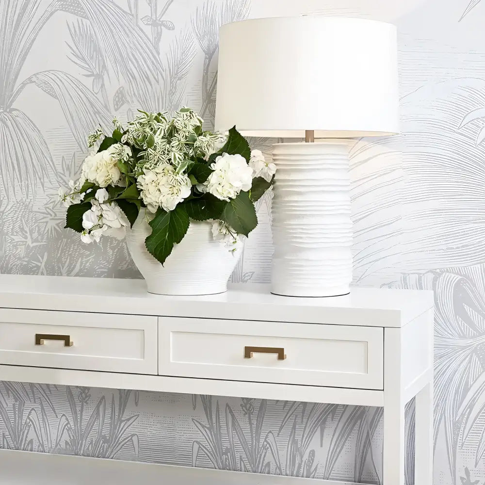 CAFE LIGHTING & LIVING Table Lamp Matisse Table Lamp - White w White Shade 12252