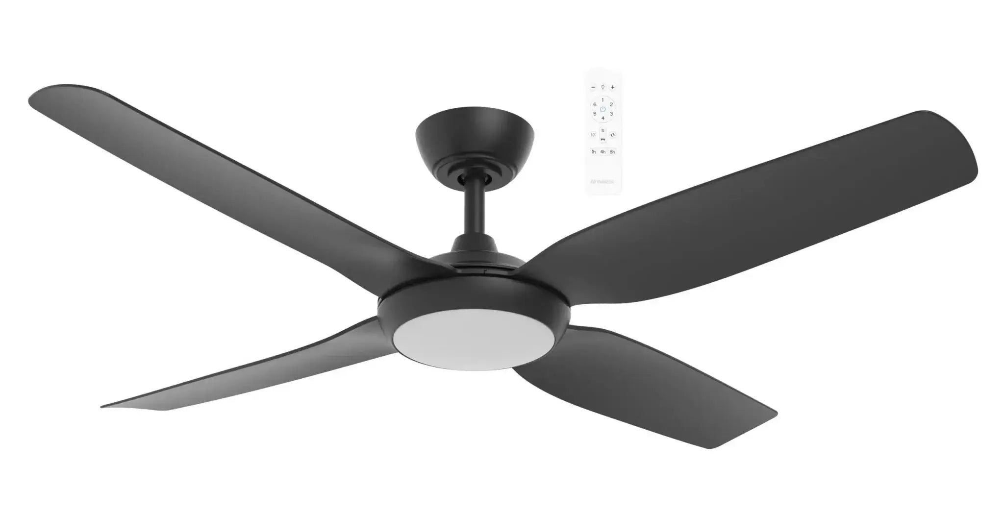 Viper 4 Blade 48″ Dc Smart Ceiling Fan with Wifi - Matt Black