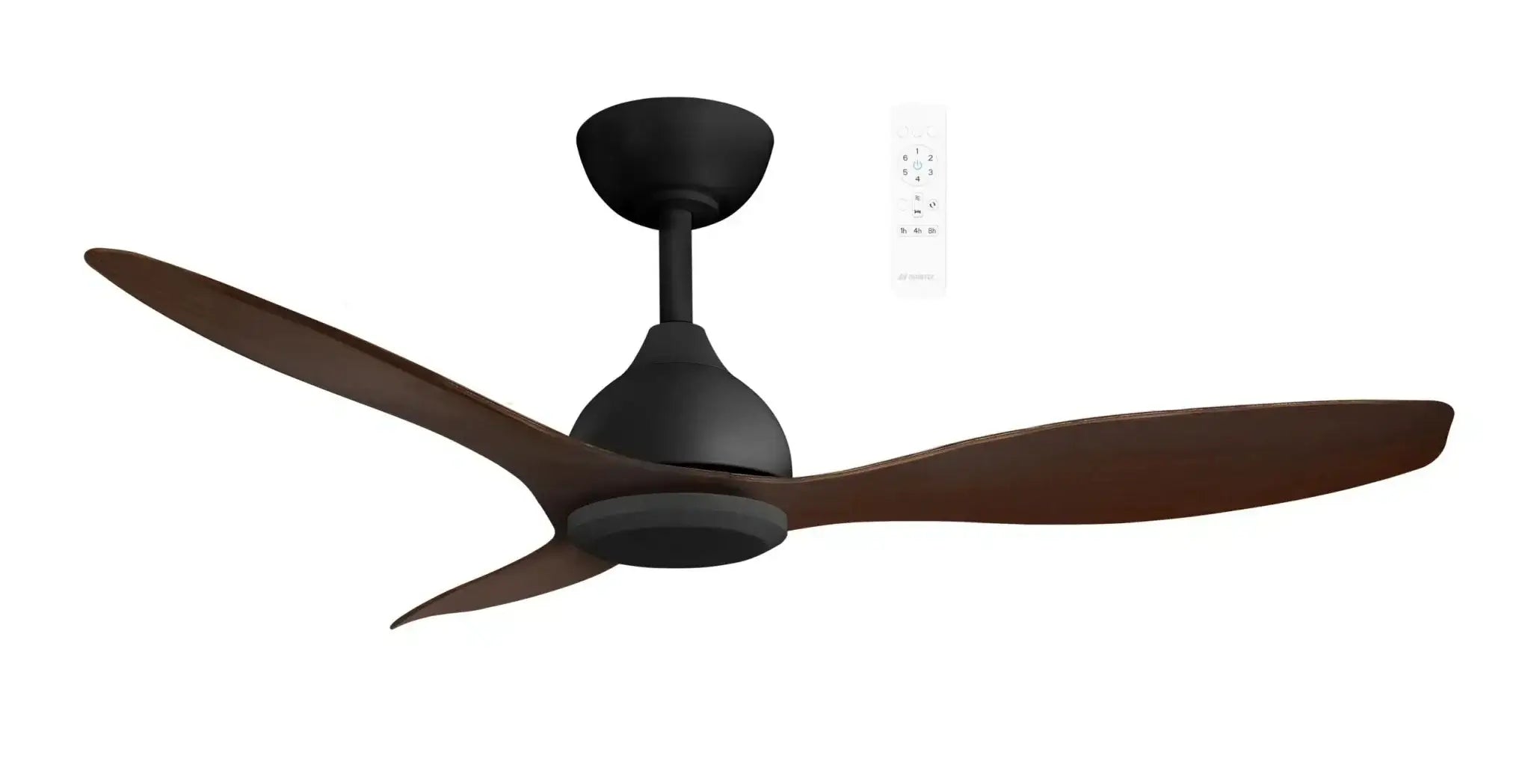 Elite 52″ Dc Smart Ceiling Fan with Wifi Remote - Matt Black/walnut