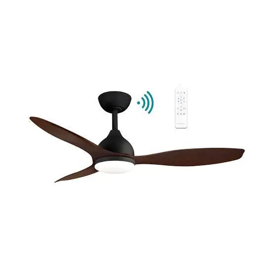 Smart Ceiling Fan with Led Light - 48’’ & 52’’ Sizes - Matt Black/walnut