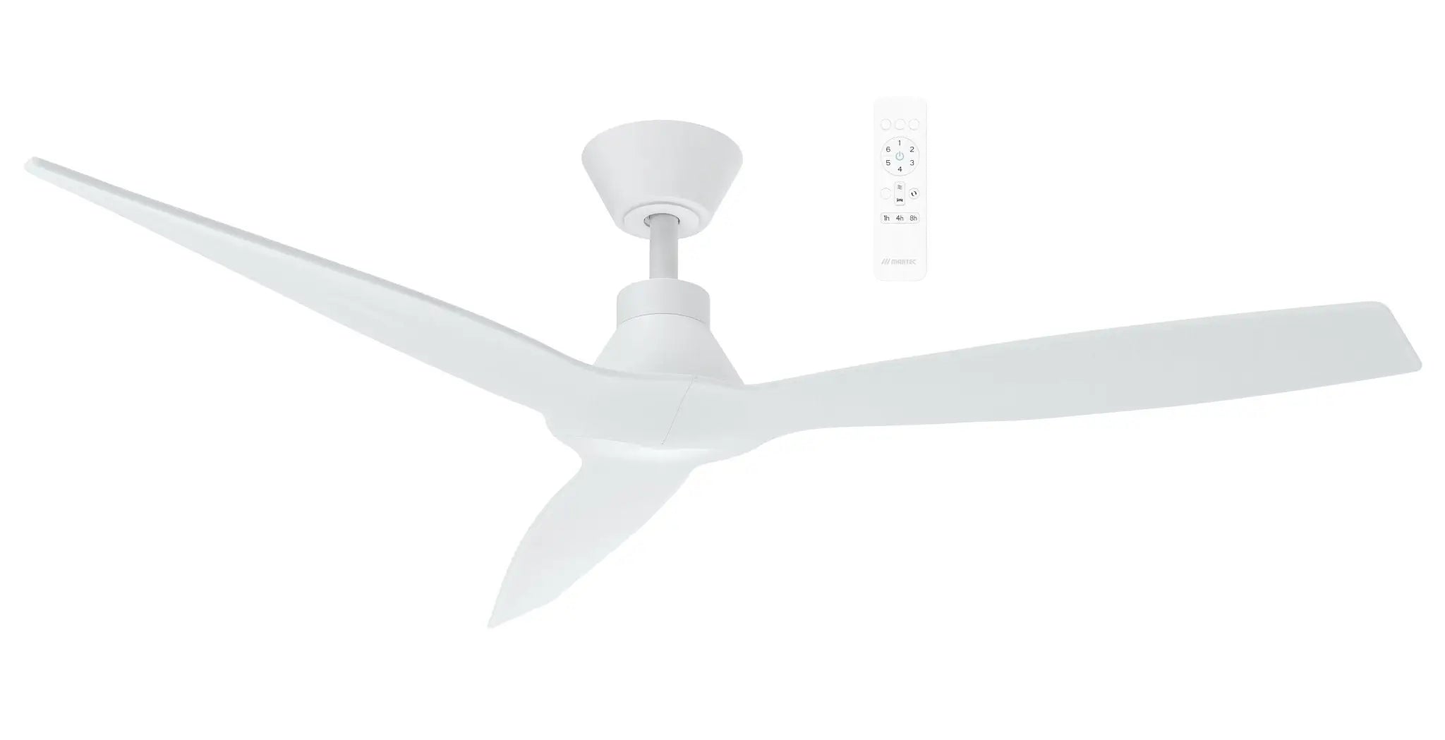 Martec Triumph Dc Ceiling Fan - Antique Bronze/walnut Finish - Matt White