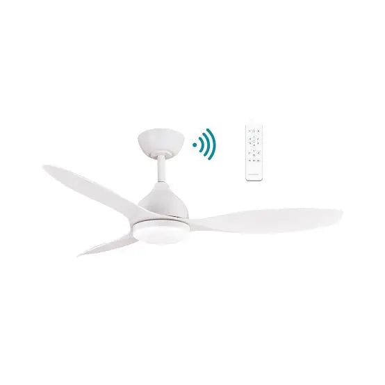 Smart Ceiling Fan with Led Light - 48’’ & 52’’ Sizes - Matt White