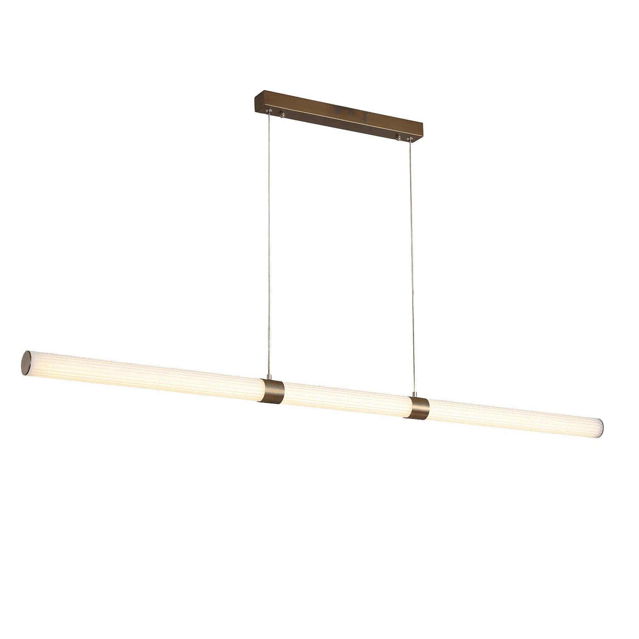 White cylindrical oriel maxwell bronze led pendant light with brass accents and wooden frame for kitchen island australia