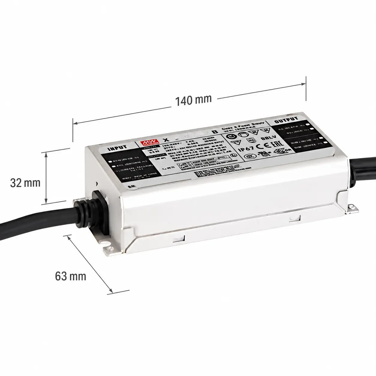 Meanwell 75W Constant Voltage LED Outdoor Power Supply – IP67 (Waterproof)