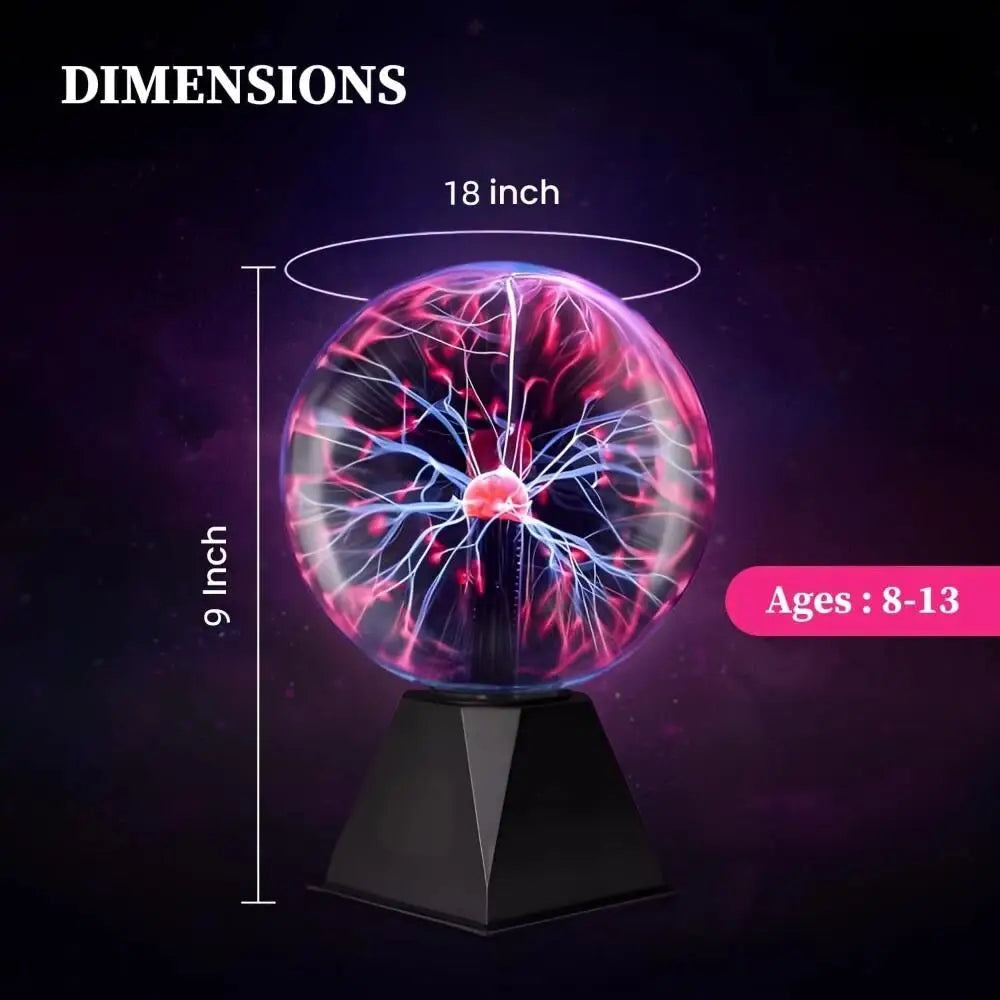 Touch and Sound Sensitive Plasma Ball Lamp for Parties - Medium