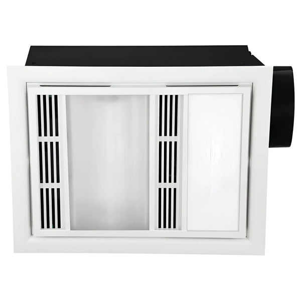 Mercator Domini 3-in-1 bathroom exhaust fan white black grille