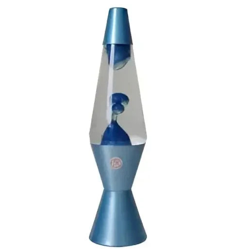 Metallic blue diamond motion lava lamp with blue lava lamp and colored wax lava for metallic blue mood lighting