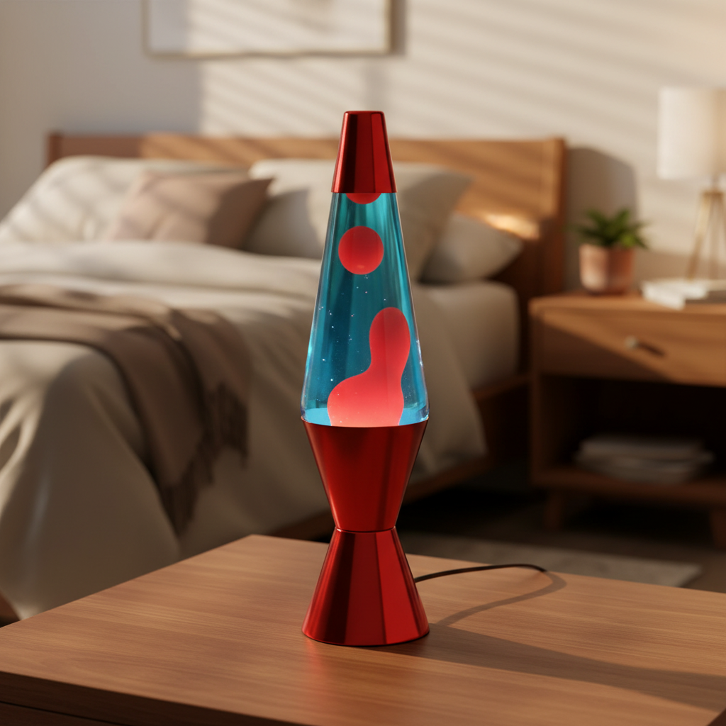 MDI Red Red Blue Metallic Diamond Motion Lava Lamp