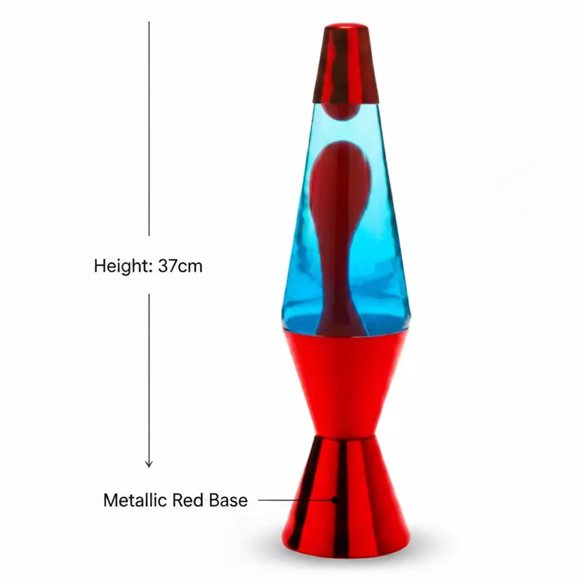 Red Red Blue Metallic Diamond Motion Lava Lamp