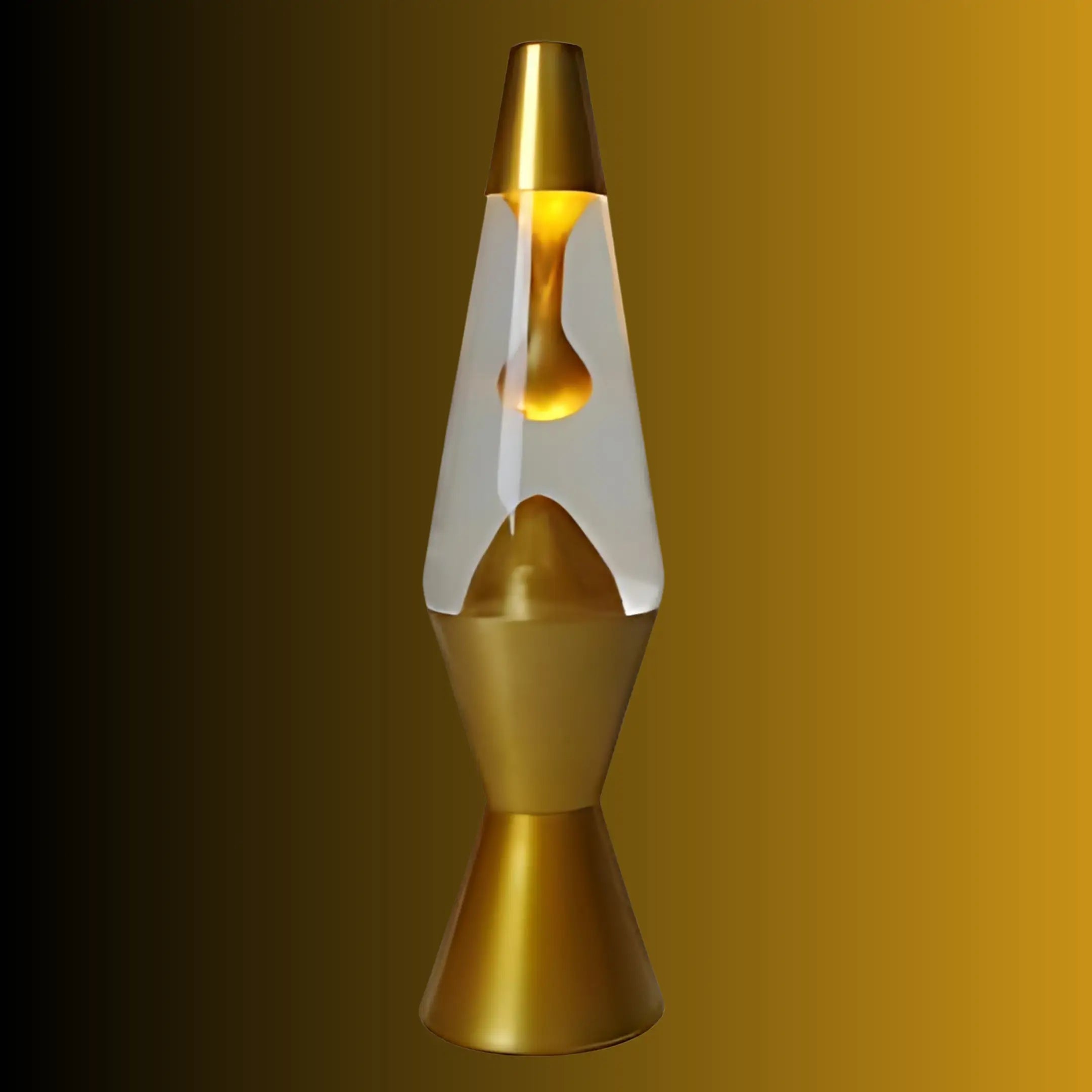Metallic Gold Lava Lamp Retro Home Decor Lamp