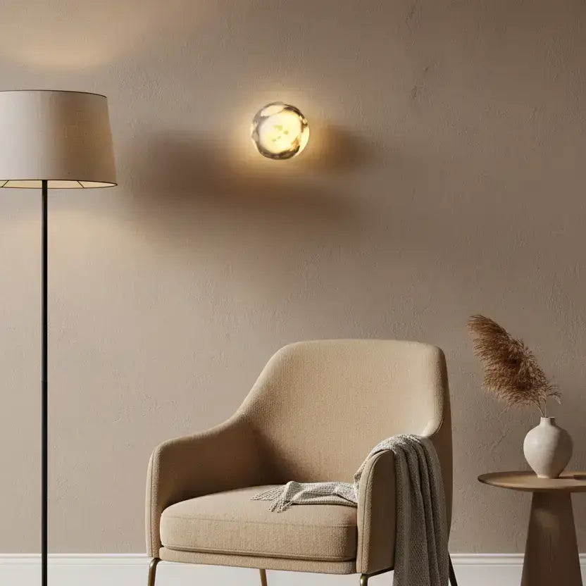 Milano Spanish Marble G9 LED Alabaster Wall Light living room