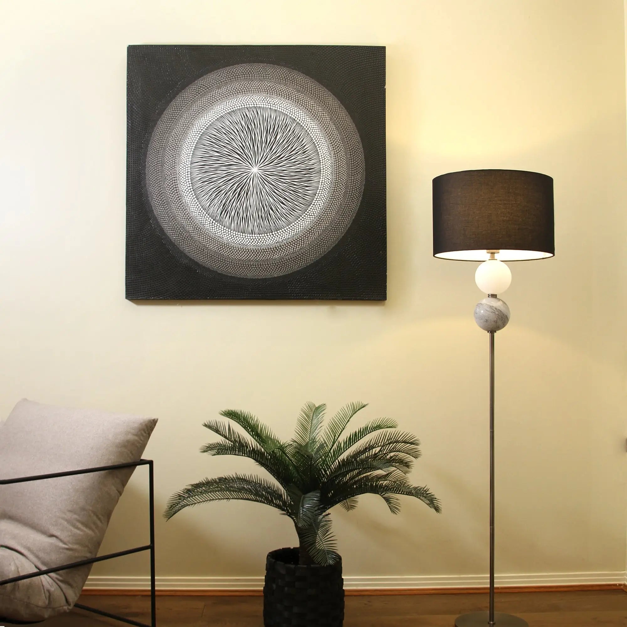Murano Floor Lamp Pewter Lexi Lighting