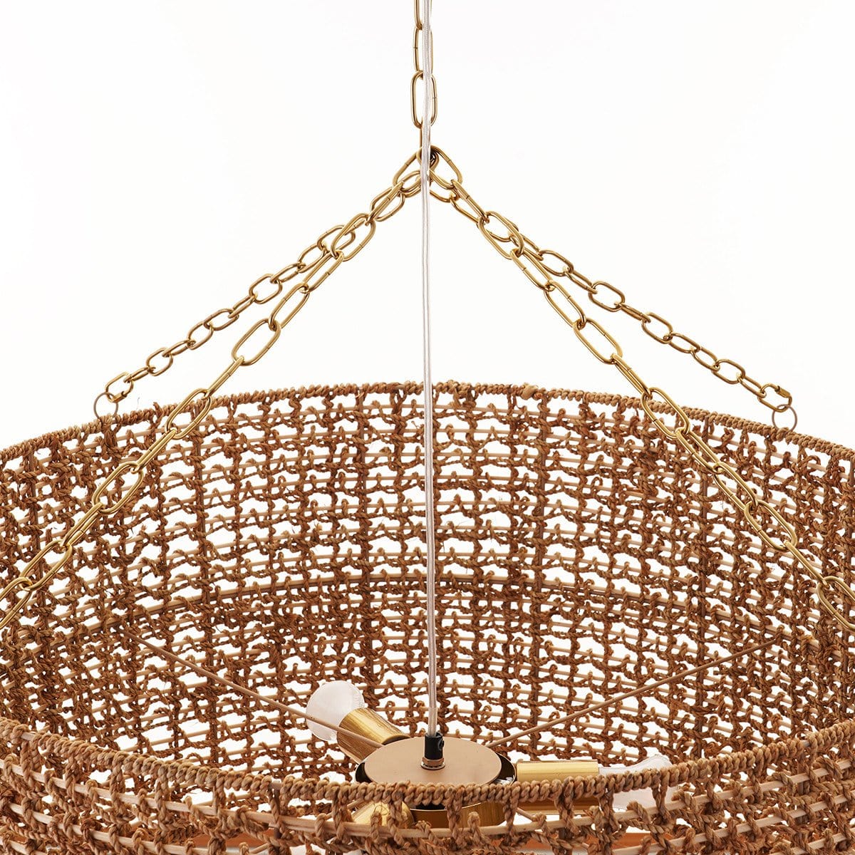 Rattan drum deals pendant light