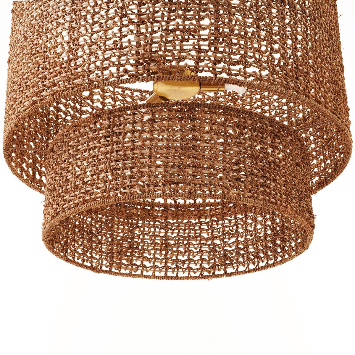 Rattan drum store pendant lighting