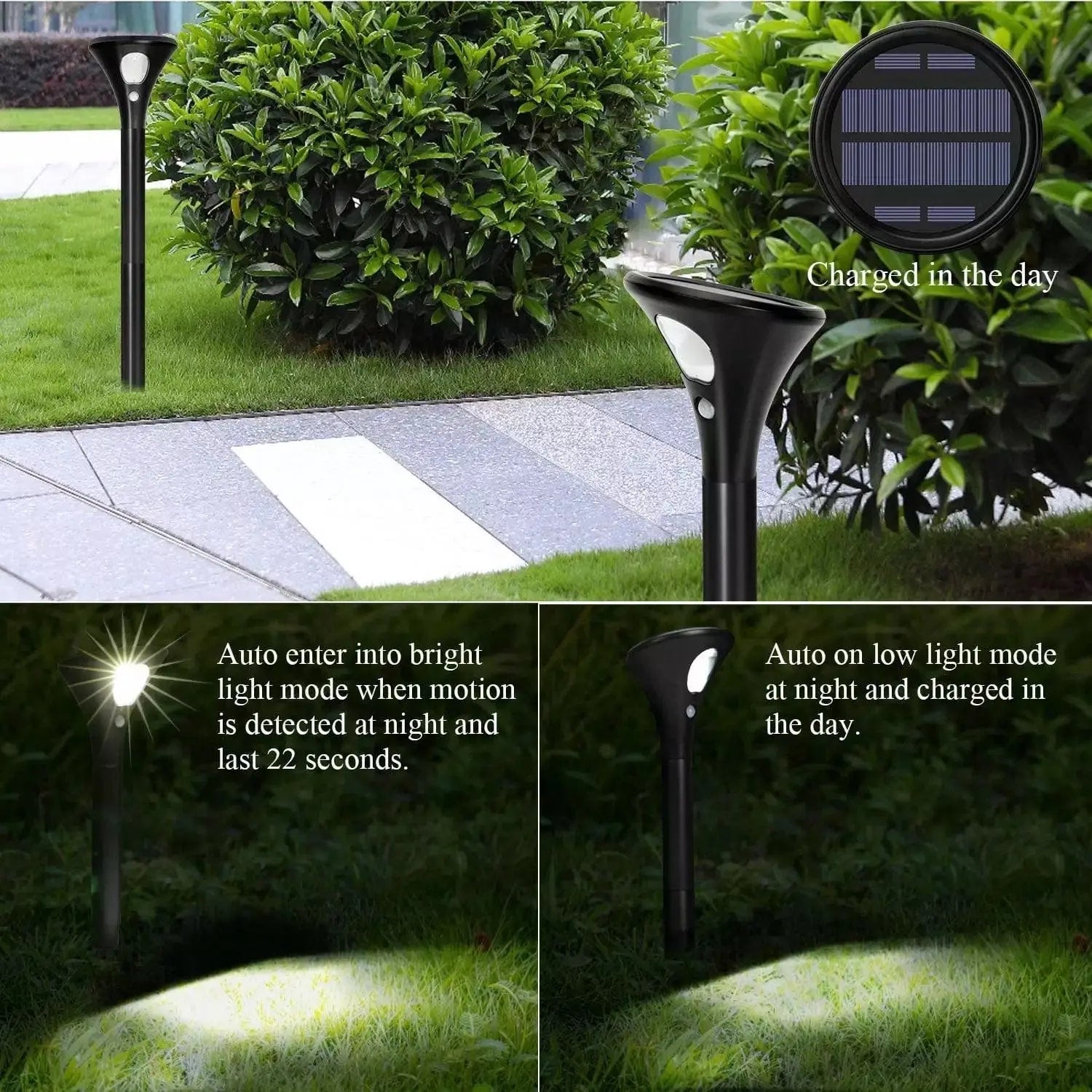 Green Earth Lighting Australia Garden Nebula Solar PIR Spike Twin Pack Kit - 6000K NEBULA6K