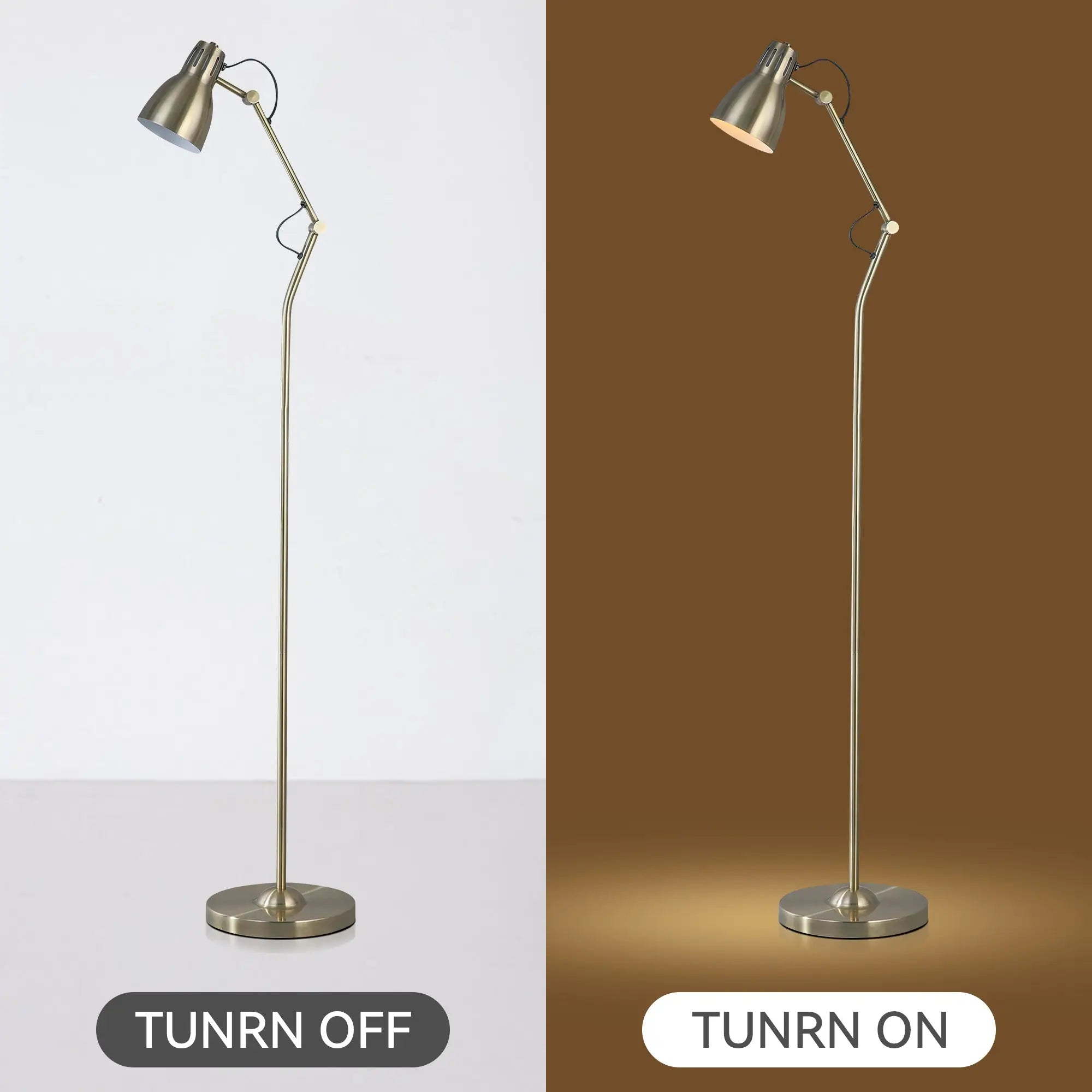 Nord Metal Floor Lamp - Antique Brass Lexi Lighting
