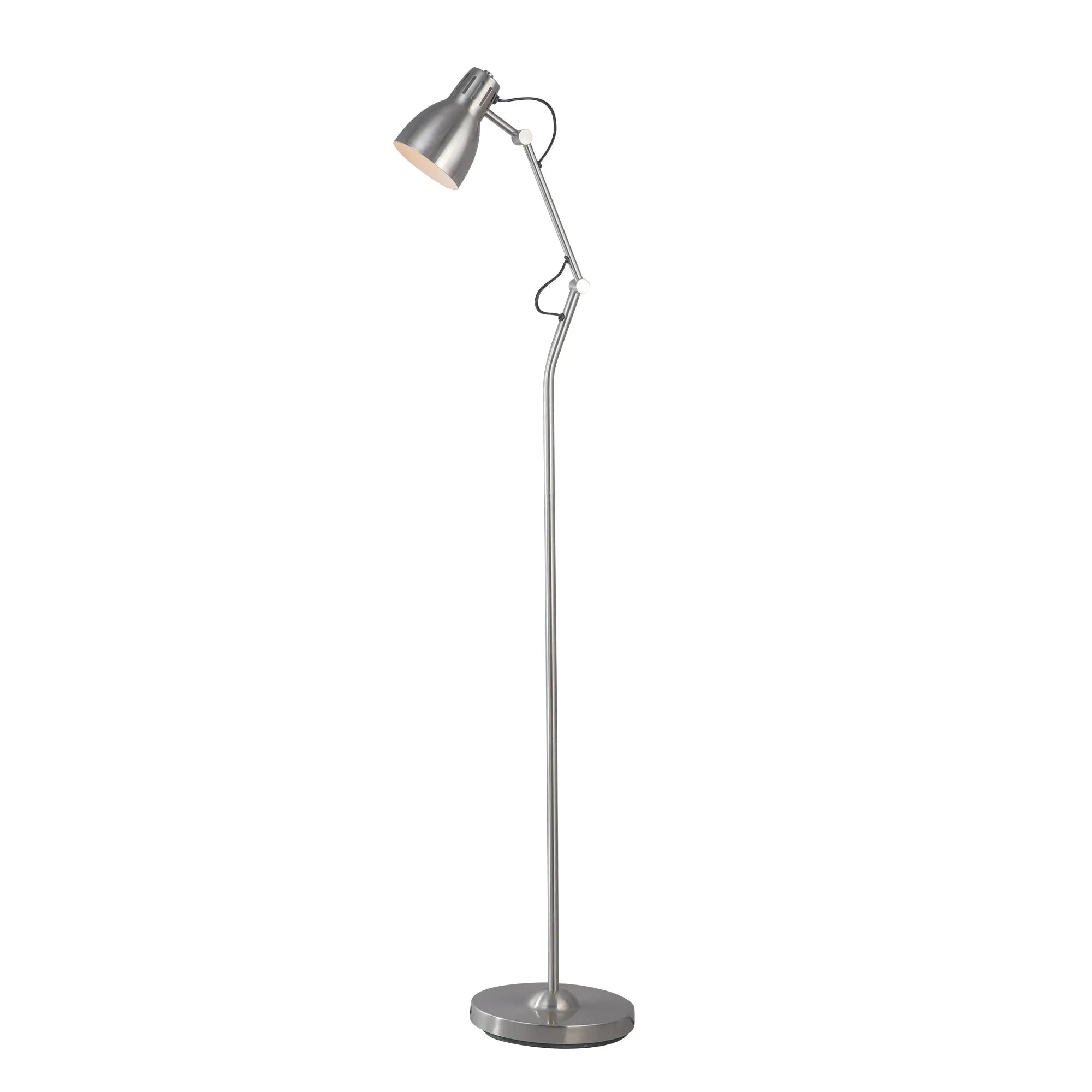 Nord Metal Floor Lamp - Satin Chrome Lexi Lighting