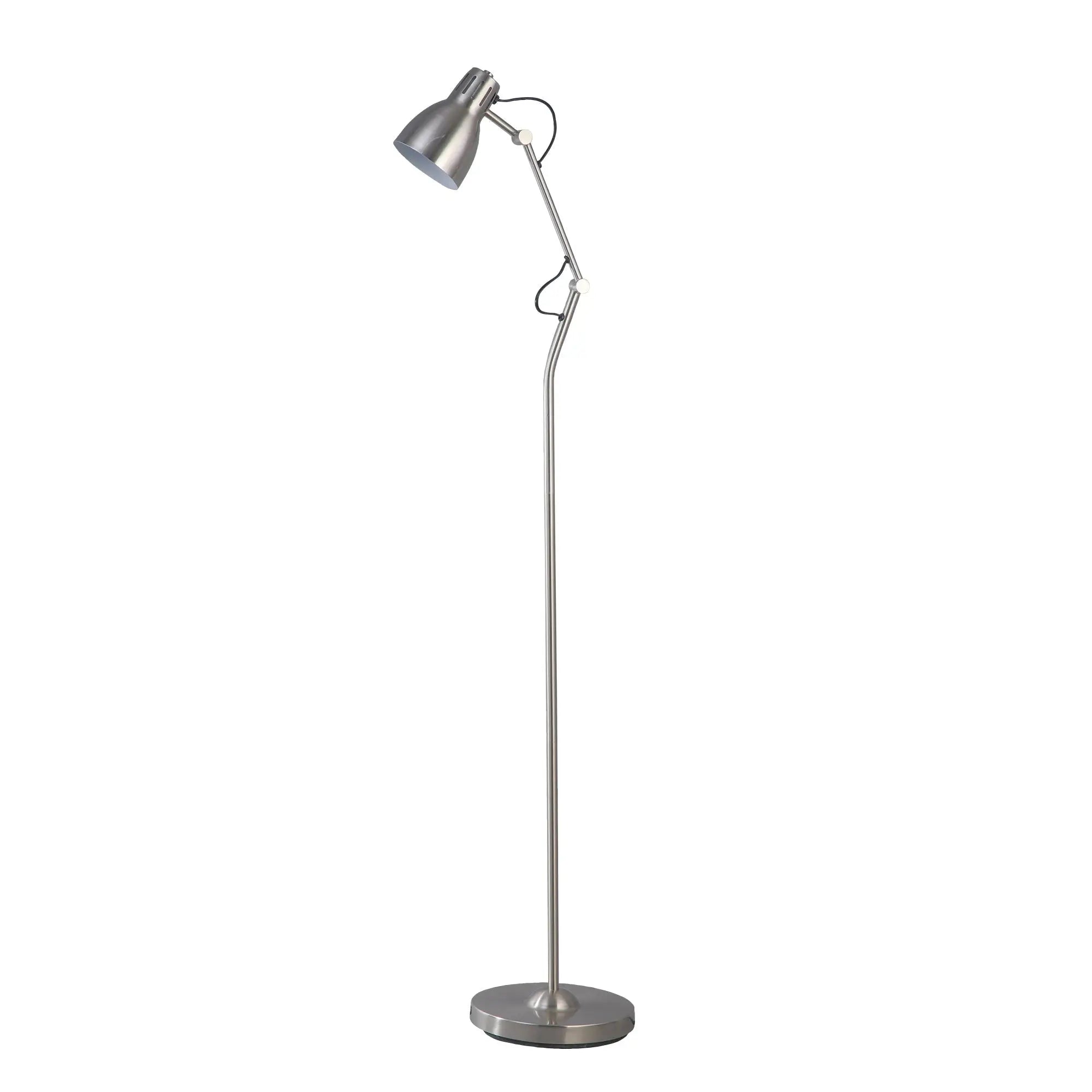 Nord Metal Floor Lamp - Satin Chrome Lexi Lighting