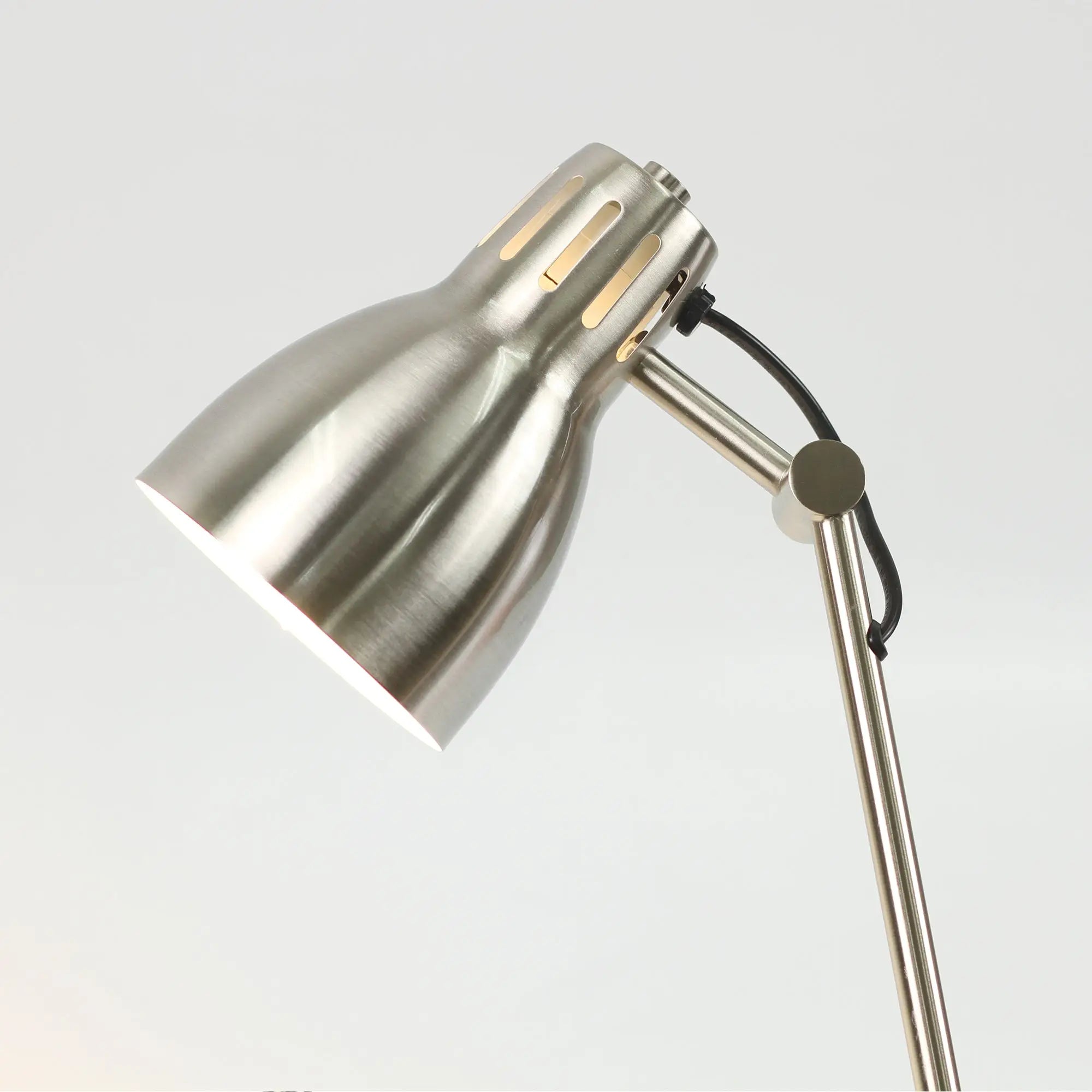 Nord Metal Floor Lamp - Satin Chrome Lexi Lighting