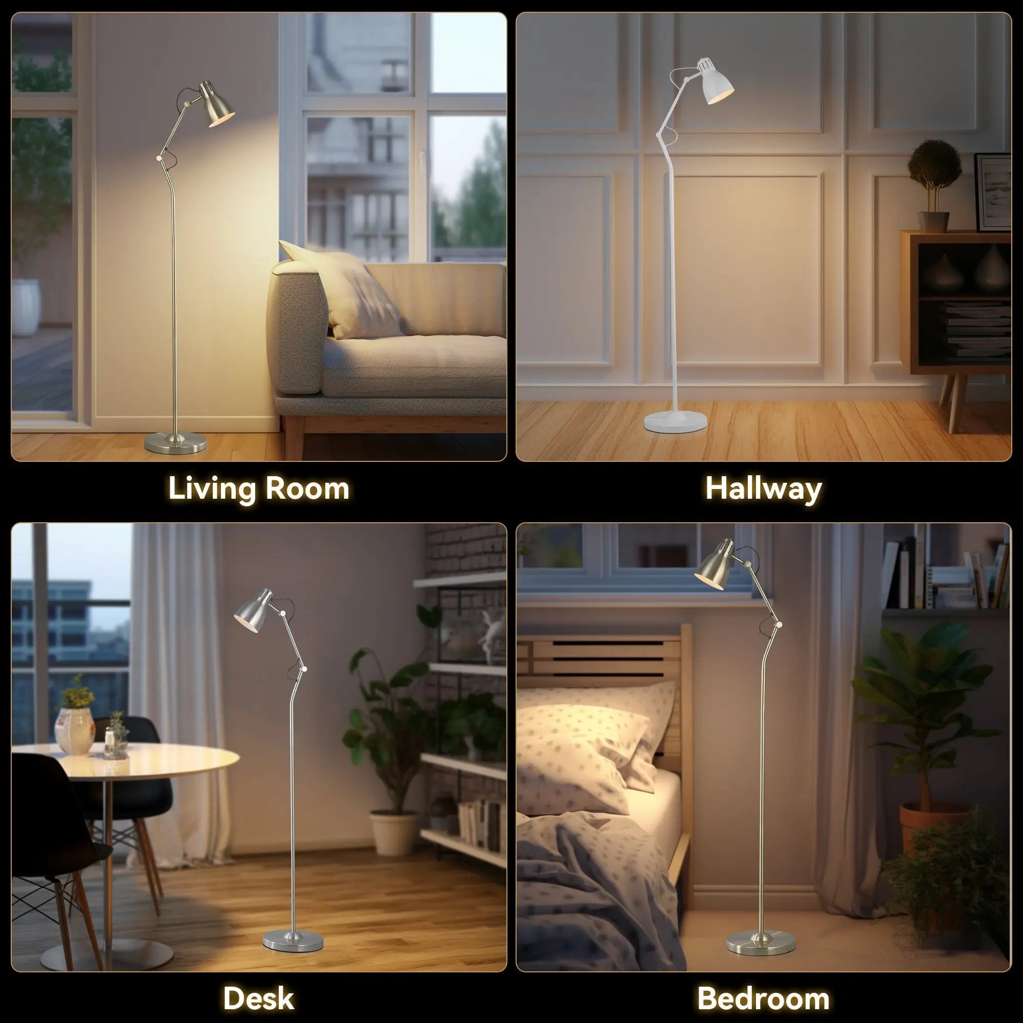 Nord Metal Floor Lamp - White Lexi Lighting