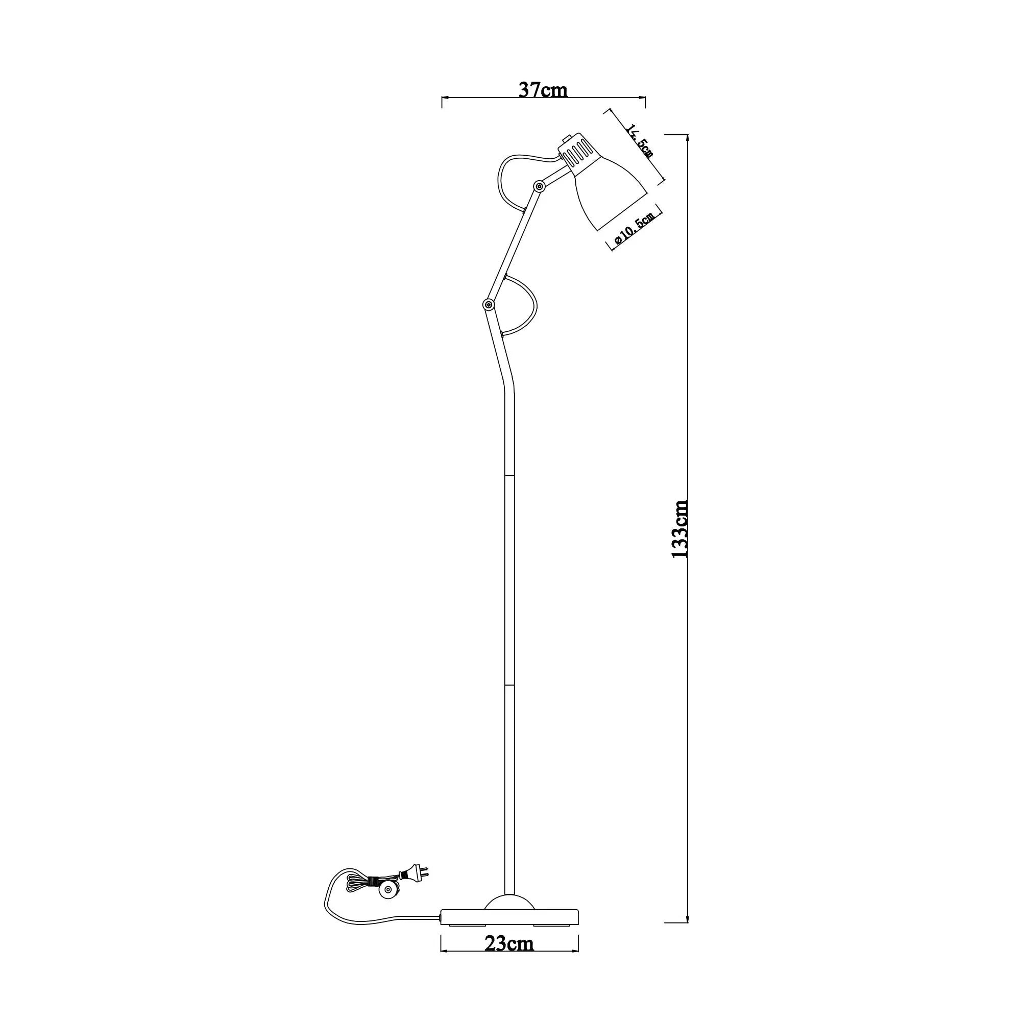 Nord Metal Floor Lamp - White Lexi Lighting