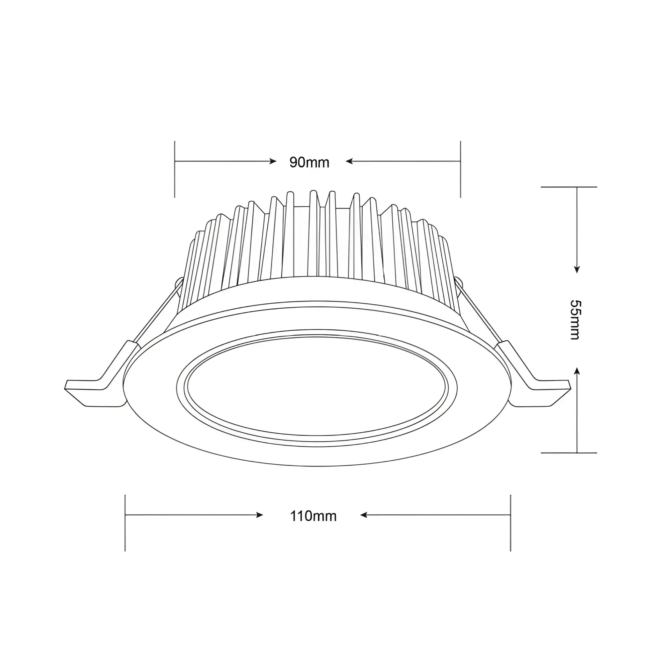 LC LED Downlight INFINITE 207 12W Tiltable COB Aluminium LED Downlight 90mm cut out