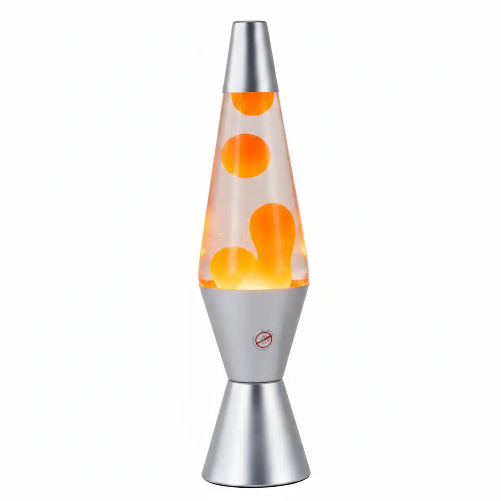 Orange & White Diamond Motion Lava Lamp