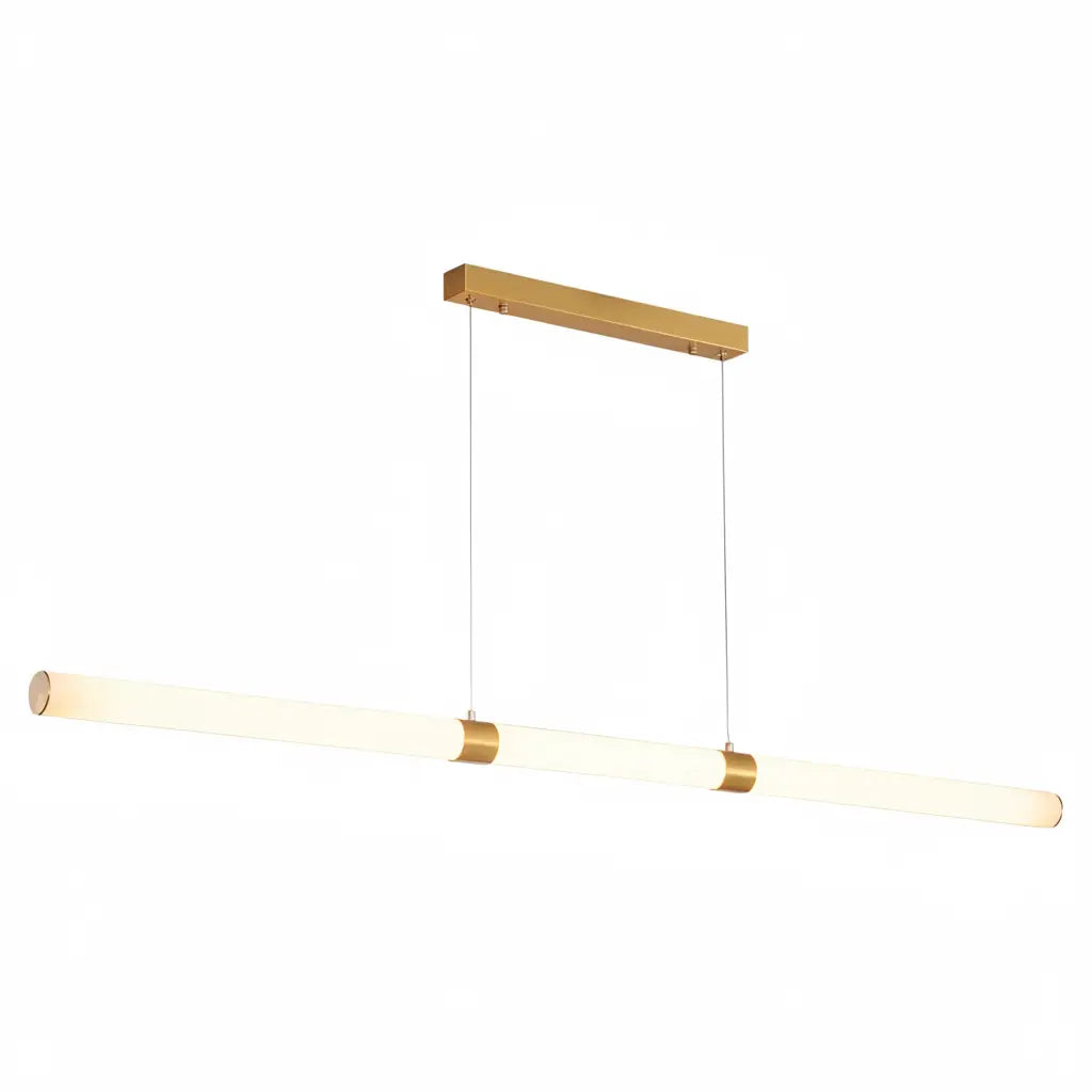 Oriel Kallita Satin Brass Tri-Colour Dimmable Linear LED Pendant